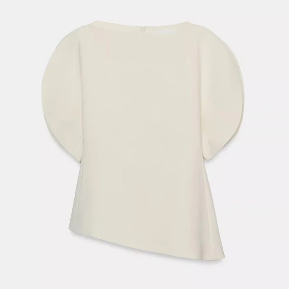 Zara NWT ZW collection Ivory Zara woman collection balloon sleeve top - Picture 8 of 12